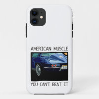 American muscle car, classic and vintage blue V8