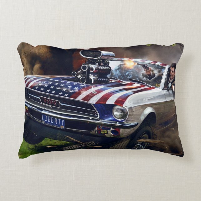 American muscle car decorative cushion (Front)