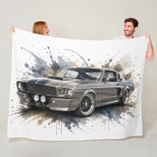 American Muscle Car Fleece Blanket
