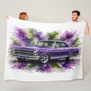 American Muscle Car Fleece Blanket