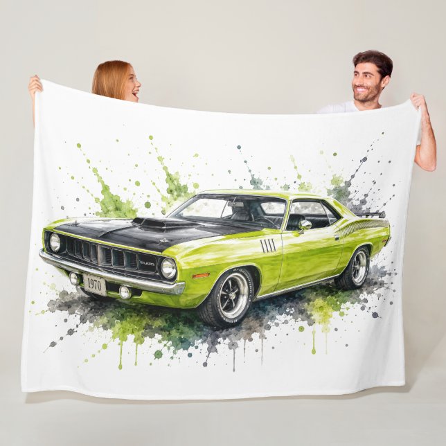 American Muscle Car Fleece Blanket (In Situ)