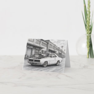 American Muscle Car Greeting Card