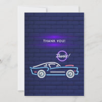 American Muscle Car Neon Birthday