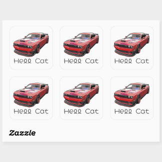 American Muscle car  Square Sticker