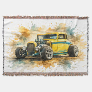 American Muscle Car Throw Blanket