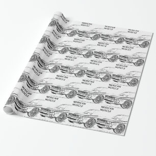 American Muscle Car Wrapping Paper
