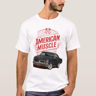 American Muscle Cars in Black T-Shirt