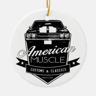 American Muscle Chevelle Ceramic Tree Decoration