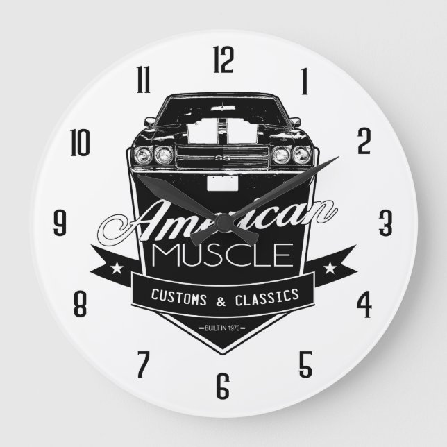 American Muscle Chevelle Large Clock (Front)