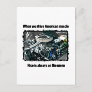 American muscle postcard