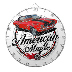 American Muscle Red Camaro Dartboard