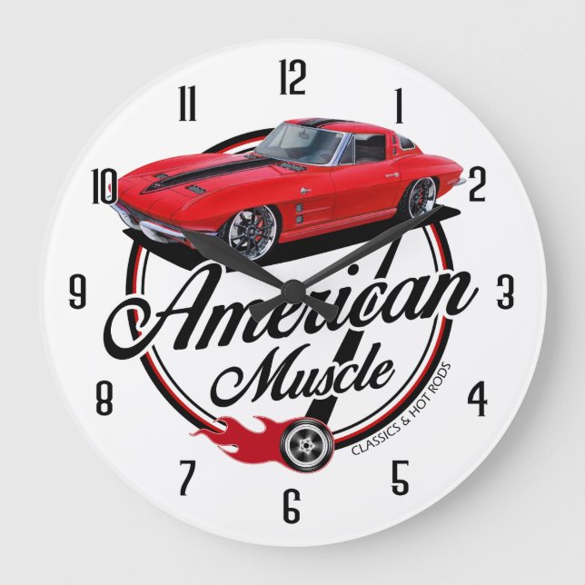 American Muscle Stingray Large Clock (Front)