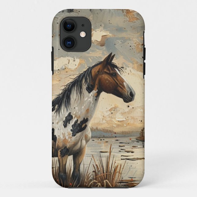American Mustang Wild Horse Western  Case-Mate iPhone Case (Back)