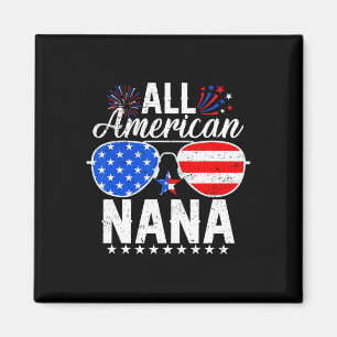 American Nana Funny 4th Of July Family Matching 1 Magnet