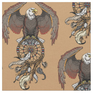 American native indians dreamcatcher fabric