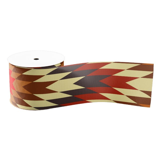 american native traditional ethnic costume motif grosgrain ribbon (Spool)