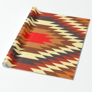 american native traditional ethnic costume motif wrapping paper