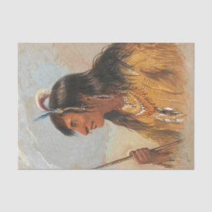 American Native Vintage Watercolor Painting Tissue Paper