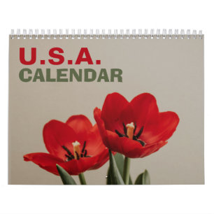 American Nature Wall Calendar with Holidays 2026
