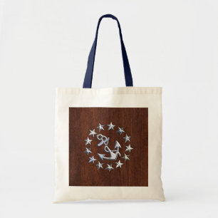 American Nautical Yacht Flag Anchor Decor Tote Bag