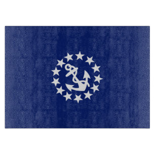 American Nautical Yacht Flag Navy Blue Decor Cutting Board