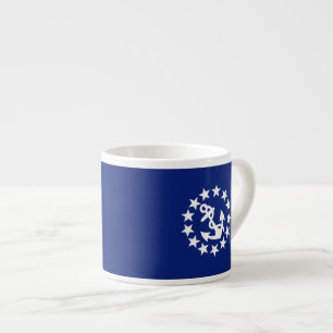 American Nautical Yacht Flag Navy Blue Decor Espresso Cup