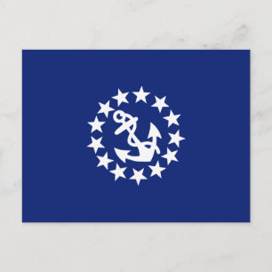 American Nautical Yacht Flag Navy Blue Decor Postcard