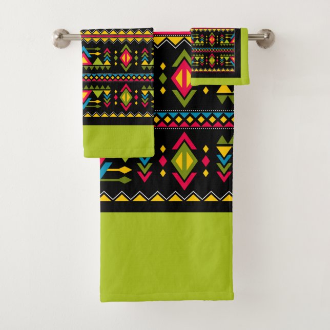 American Navajo Indian  Bath Towel Set (Insitu)