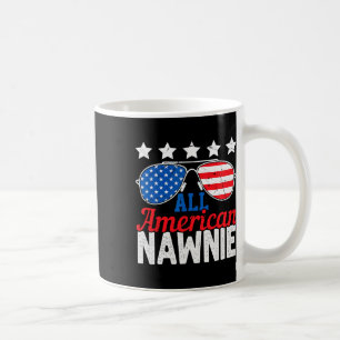 American Nawnie Usa Flag Sungles 4th Of July Coffee Mug
