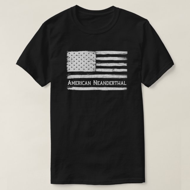 American Neanderthal Flag for Proud Neanderthals  T-Shirt (Design Front)