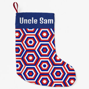American Nested Hexagon Christmas in July Stocking