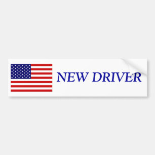 American new driver bumper sticker