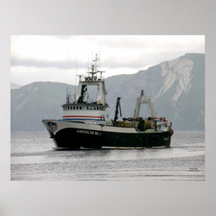 American No. 1, Factory Trawler in Dutch Harbour, Poster