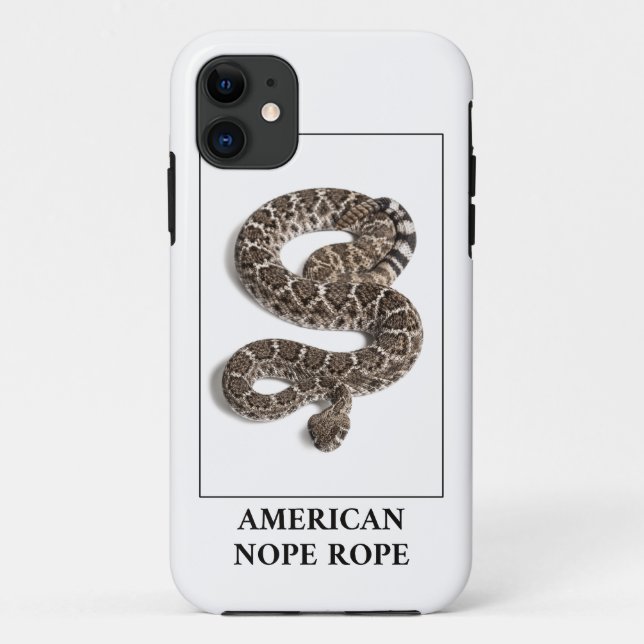 American Nope Rope - Rattlesnake Snake Danger Case-Mate iPhone Case (Back)