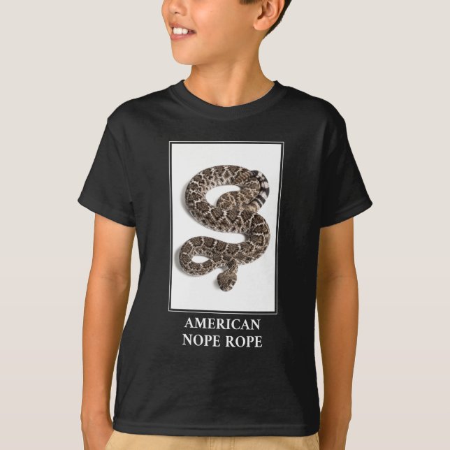 American Nope Rope - Rattlesnake Snake Danger T-Shirt (Front)