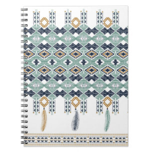 American north indian geometry seamless border. Na Notebook