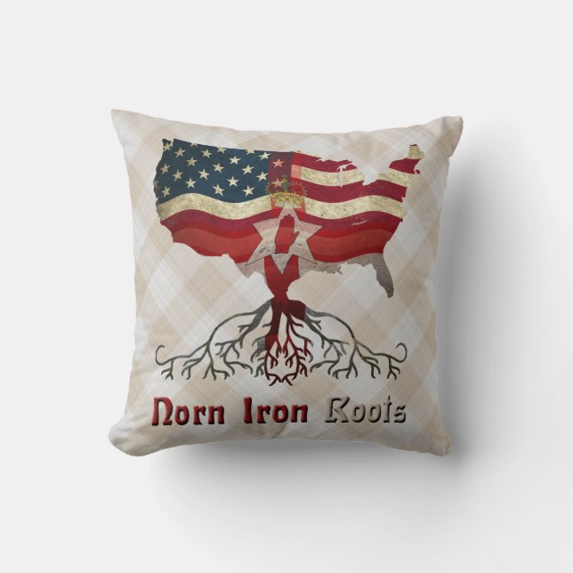 American Northern Irish Ancestry Cushion (Front)