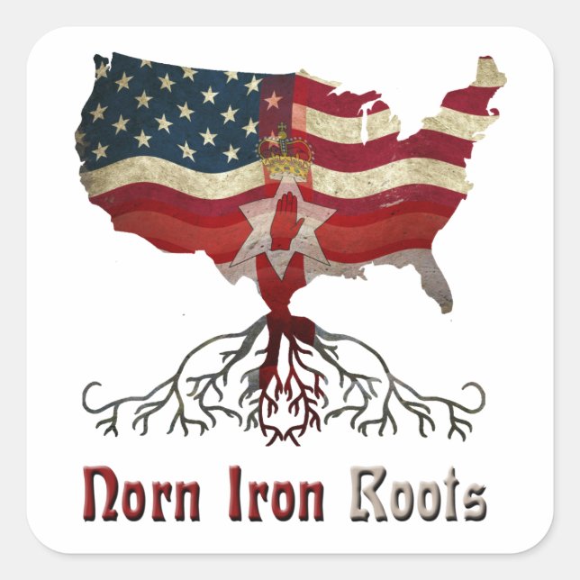 American Northern Irish   Square Sticker (Front)