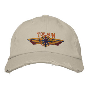 American Northern Star Compass Pilot Wings Embroidered Hat