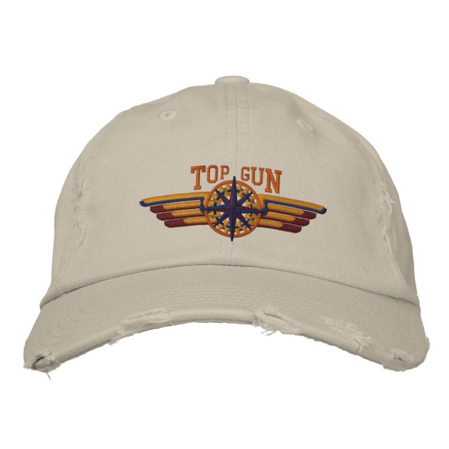 American Northern Star Compass Pilot Wings Embroidered Hat (Front)