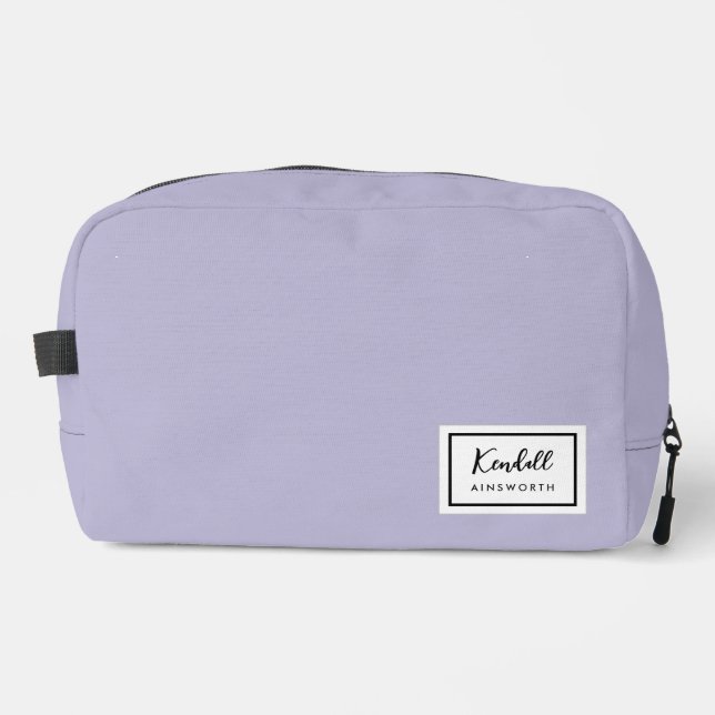 American Nostalgia Classic Simple Minimal Lilac Dopp Kit (Front)