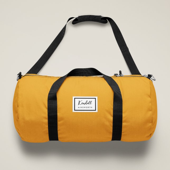 American Nostalgia Classic Simple Minimal Mustard Duffle Bag (Creator Uploaded)