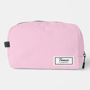 American Nostalgia Classic Simple Minimal Pink Dopp Kit