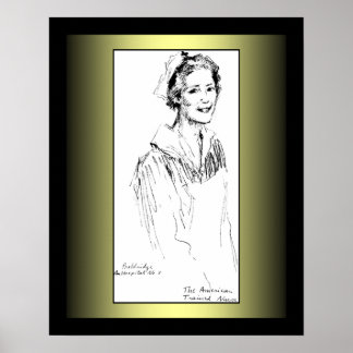 American Nurse ~ Angel Of Mercy ~ World War One ~ Poster