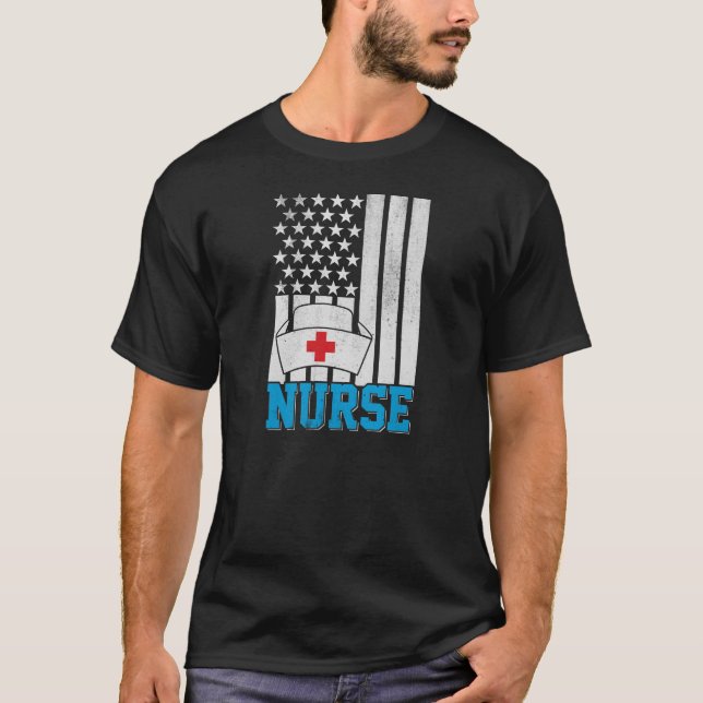 American Nurse, Nursing  T-Shirt (Front)