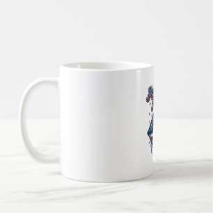 American Nurse Patriotic Lips Vector Shirt Design_ Coffee Mug