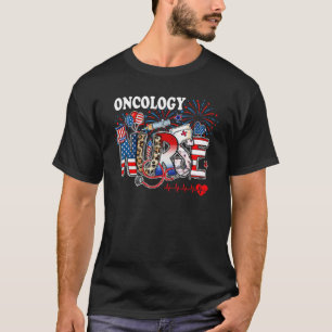 American Oncology Nurse 4th of July Nurse Stethosc T-Shirt