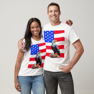 American Origami Eagle Shirt – Patriotic Geometric
