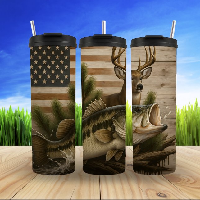 American Outdoors, Hunting and Fishing Thermal Tumbler (Creator Uploaded)