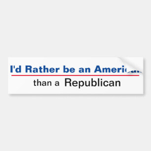 American over Republican Bumper Sticker